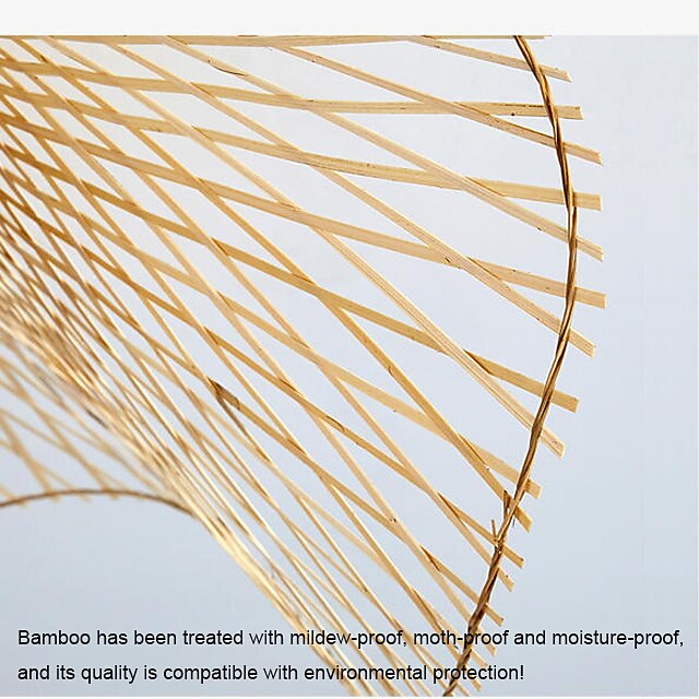 Bamboo Weaving  Ceiling Chandelier Retro Idyllic Style E26/E27 Chandelier Lighting is Applicable to Living Room Bedroom Restaurant Cafe Bar Restaurant Club 2026 - $189.99 –P9