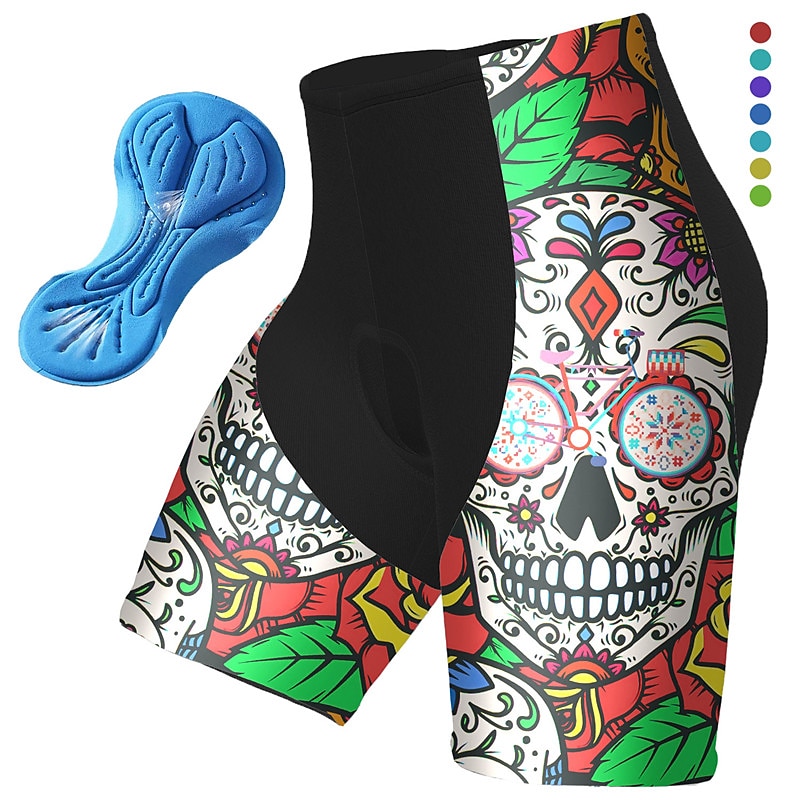 Voor heren Wielrenshorts Fietsen Gewatteerde shorts Kleding Onderlichaam Bergracen Wegwielrennen Sport Grafisch Doodskoppen 3D-pad Fietsen Ademend Sneldrogend Roze Rood Polyester Spandex Kleding 2025 - $25.99 –P1