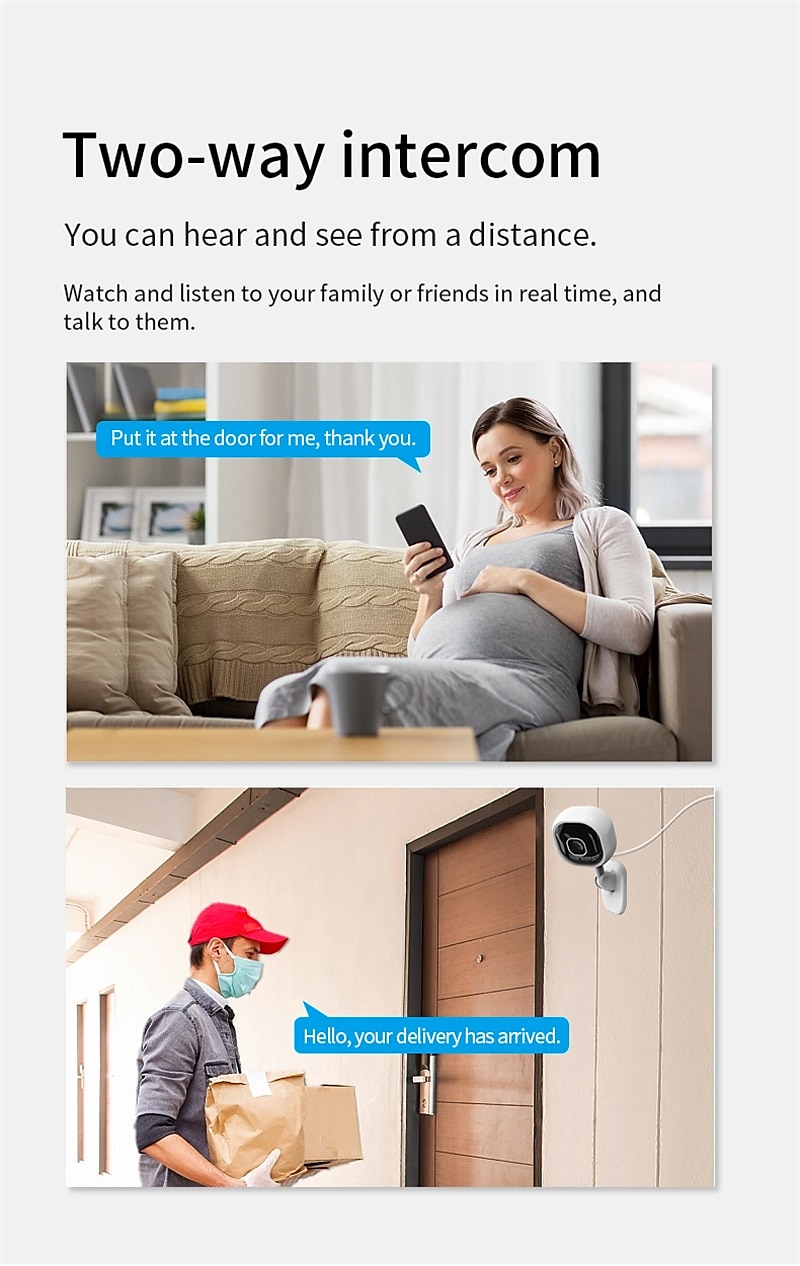 A3 1080P Surveillance IP WiFi Camera Mini Home Smart Two Way Intercom Survalance Camera Audio Video Night wifi Security Monitor 2025 - $36.99 –P4