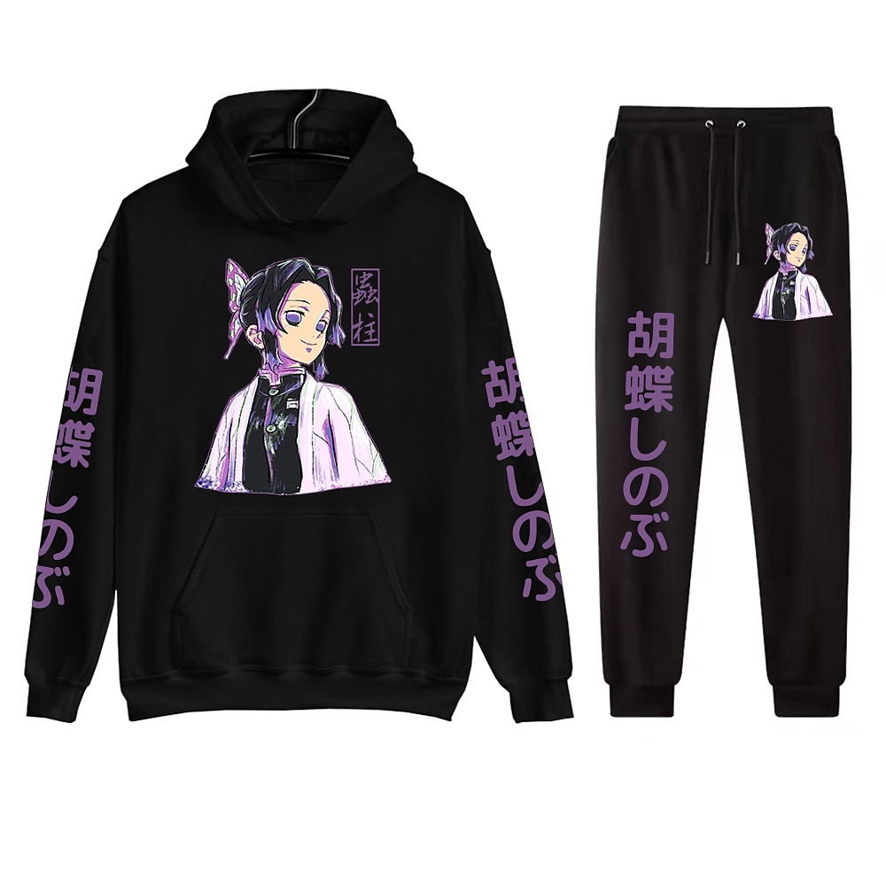 Kanroji Mitsuri Pants Outfits Hoodie Anime Front Pocket Graphic For Couple's Men's Women's Adults' Hot Stamping Casual Daily 2025 - $35.99 –P2