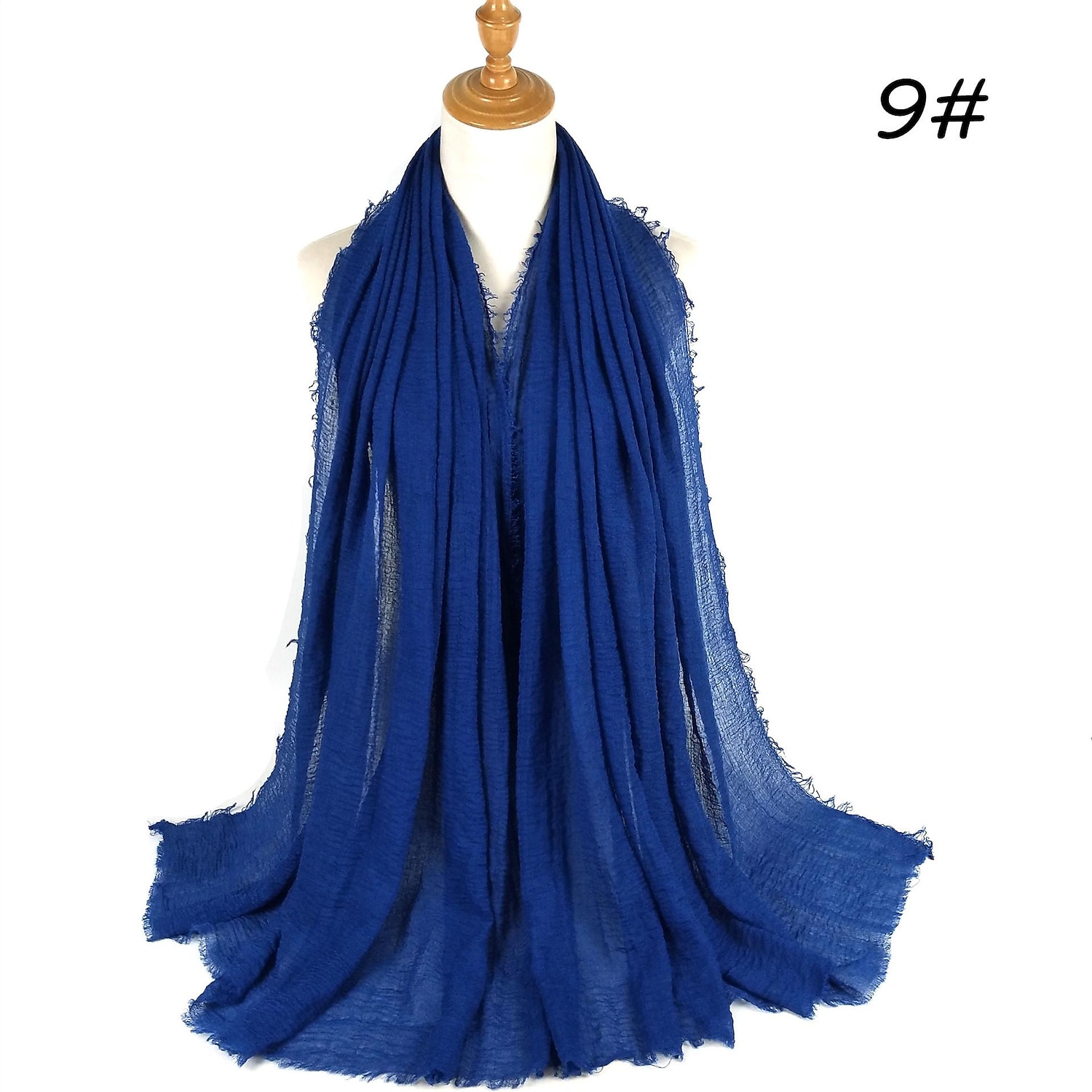 muszlim hidzsáb fejfedő egyszínű buborékos sifon sál nőknek divatos puha hidzsáb hosszú sál betakaró sálak 175*70cm 2025 - $13.99 –P7