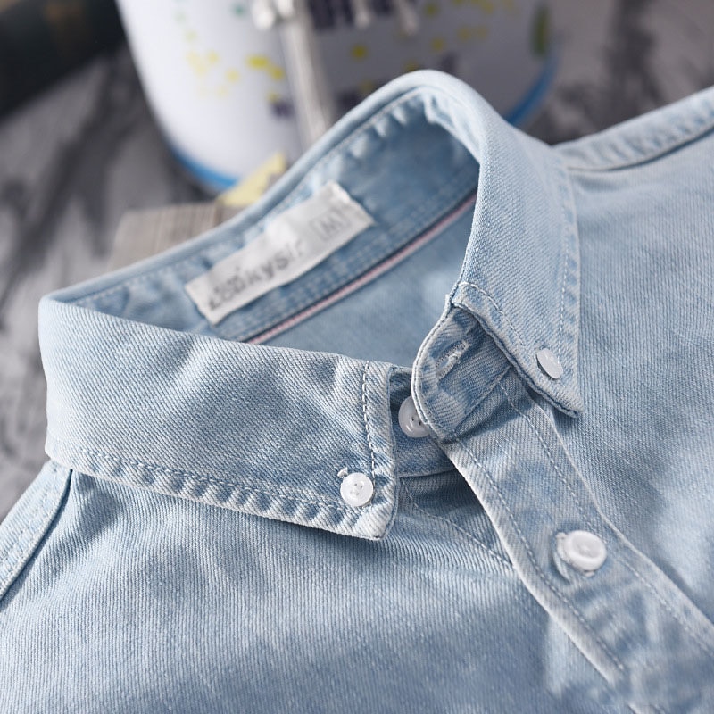 Homme Chemise Chemise en jean Chemise décontractée Noir Bleu Bleu clair manche longue Plein Revers Plein Air Vacances Poche Vêtement Tenue Mode Loisir Chemise hawaïenne de 2026 ? $44.99 –P4
