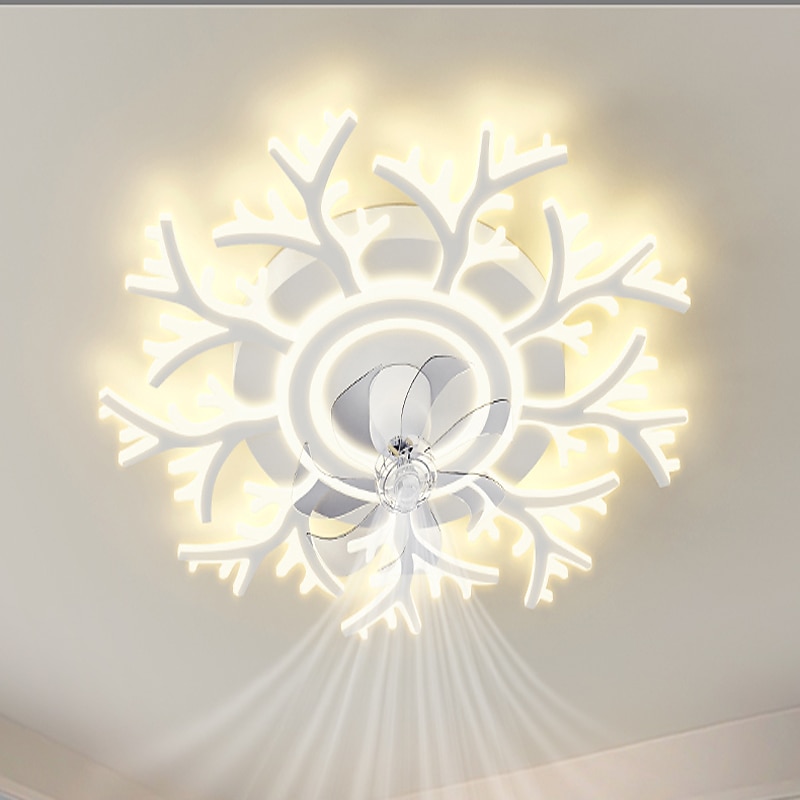 Ventilatori A Soffitto A Led Dimmerabili Con Telecomando A Forma Di Fiore Design Da Incasso A Soffitto Con Paralume In Acrilico Lampadario Camera Da Letto Soggiorno del 2025 a $424.69 –P1