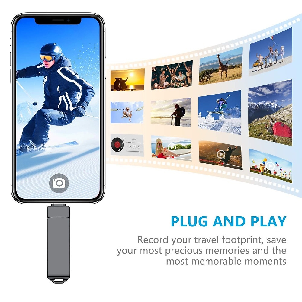 3 in 1 usb flash drives, 32 gb 64 gb 128 gb iphone ipad usb flash 3.0 pendrive memory stick voor iphone ipad android pc 2025 - $25.99 –P4