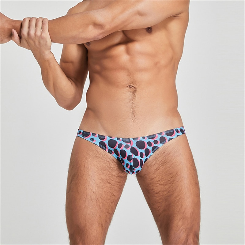 Herren 1 PC Slip Bedruckt Polyester Elasthan Waschbar Komfortabel Grafik-Drucke Tiefe Hüfthöhe Schwarz Blau 2025 - $8.99 –P4