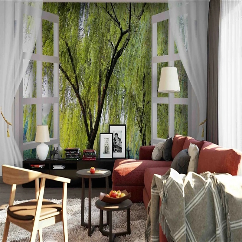 Fondos de pantalla geniales, mural de pared, papel tapiz natural, pegatina de pared de playa que cubre, adhesivo de impresión requerido, lienzo con efecto 3d, decoración del hogar 2025 - $76.99 –P9