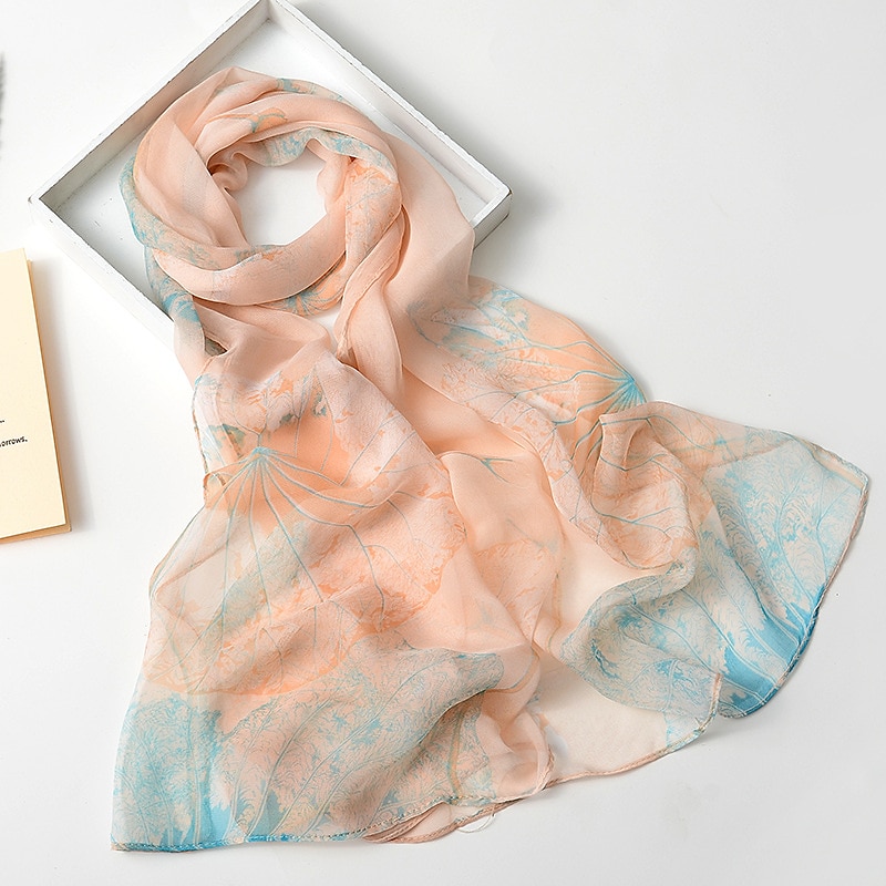 fiore estate donna stile sottile sciarpa bandana morbida bandana femminile elegante scialle hijab hairscarves sciarpa da spiaggia del 2025 a $25.99 –P1