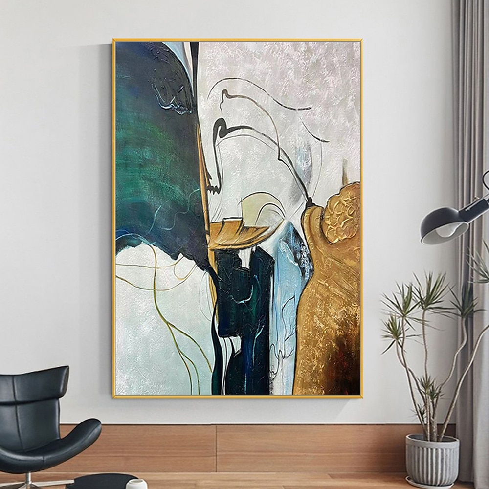 Mintura main guitare peintures à l'huile sur toile mur art décoration moderne abstrait image pour la décoration intérieure roulé sans cadre non étiré peinture de 2025 ? $61.99 –P5