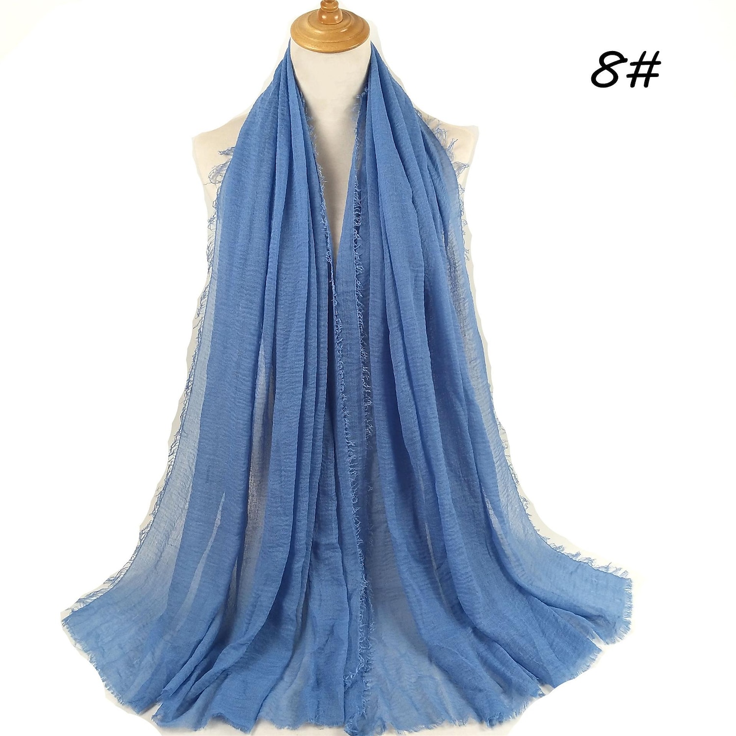 muszlim hidzsáb fejfedő egyszínű buborékos sifon sál nőknek divatos puha hidzsáb hosszú sál betakaró sálak 175*70cm 2025 - $13.99 –P11