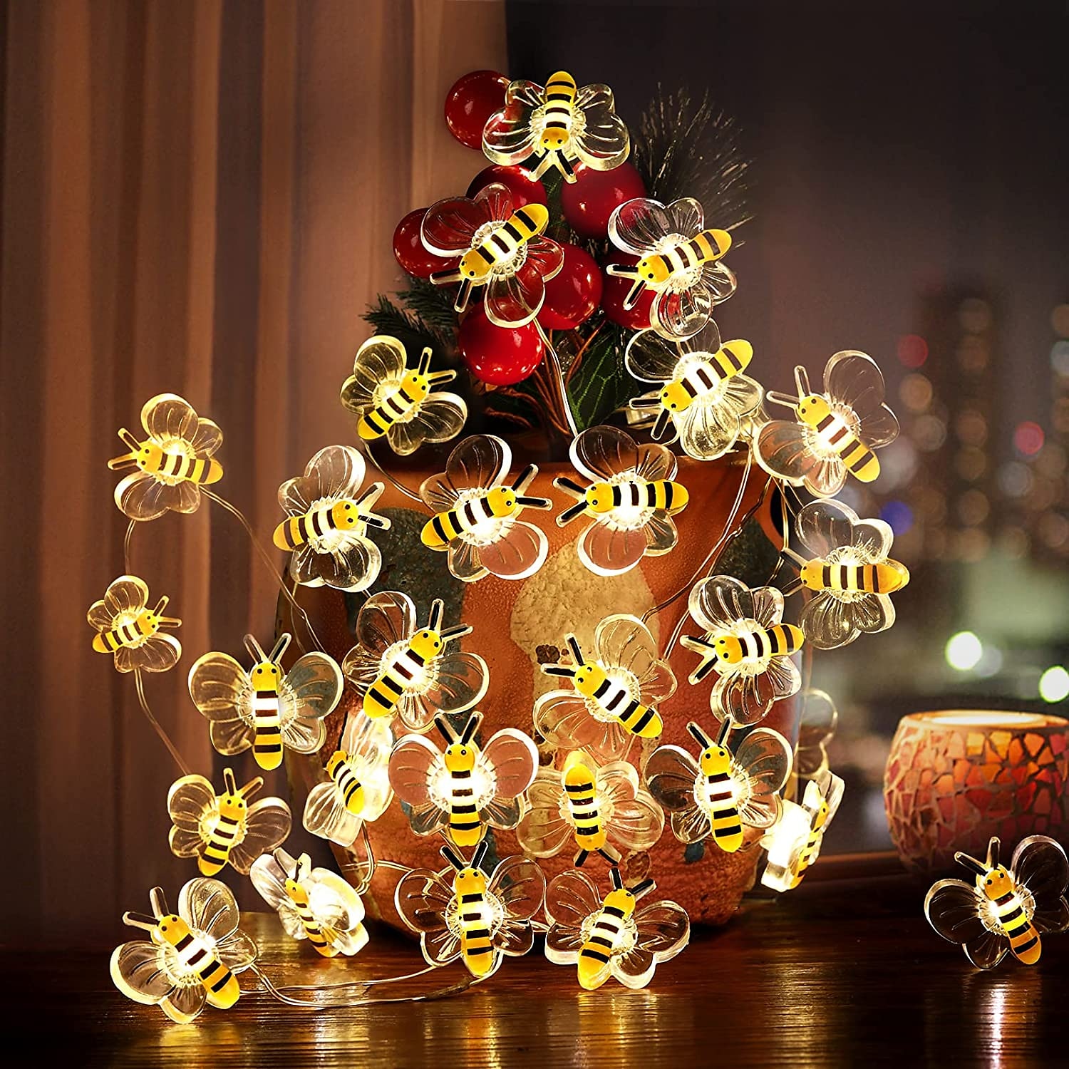 אורות מחרוזת נושא ימי 3m 30leds פטריות דבורים חוט נחושת פיות אורות חג מסיבת חוף תפאורה אורות סוללה מופעל על סוללה חג המולד יום הולדת חתונה גן חיצוני קמפינג מסיבה משפחתית דצמבר 2025 - $5.99 –P10