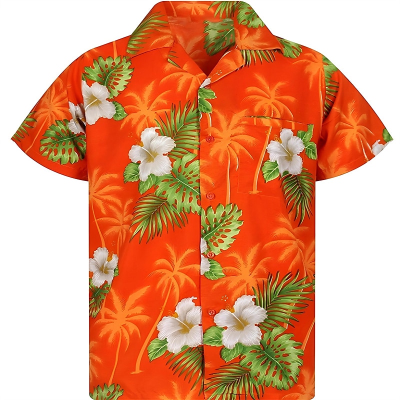 Bărbați Floral Grafic Flori tropicale Cămașă Cămașă de vară Cămașă casual Manșon scurt Cămașă Răsfrânt Modă Șic Stradă De Bază Casual Zilnic Hawaiian Roz Îmbujorat Roșu-aprins Albastru piscină S M L 2025 - $24.99 –P3