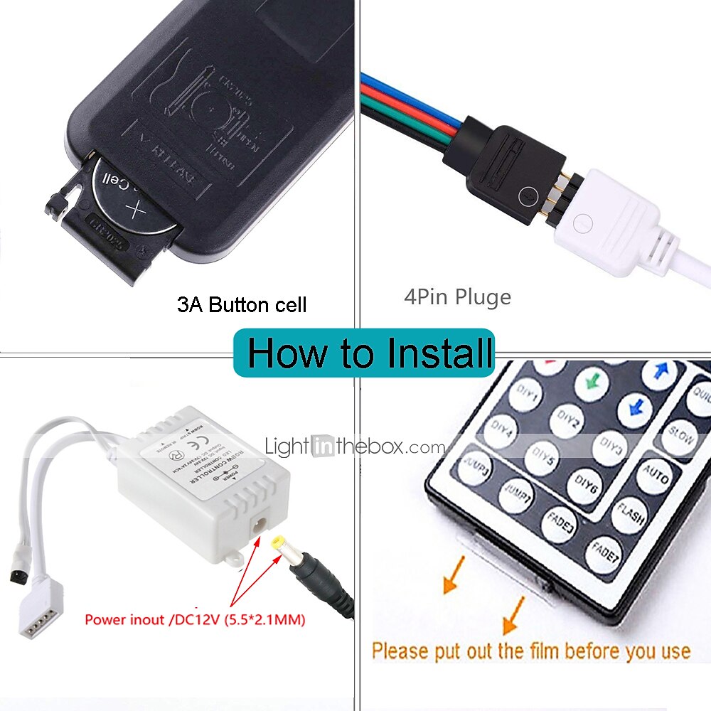 LED Light Bar Neon Strip Light 1-5M Addressable RGB Rainbow LED Pixel Light Bar DC12V Including Power Supply and RF 17key Controller Applicable to DIY LED Neon Sign Art Wall Decoration WS2811 2025 - $34.99 –P3