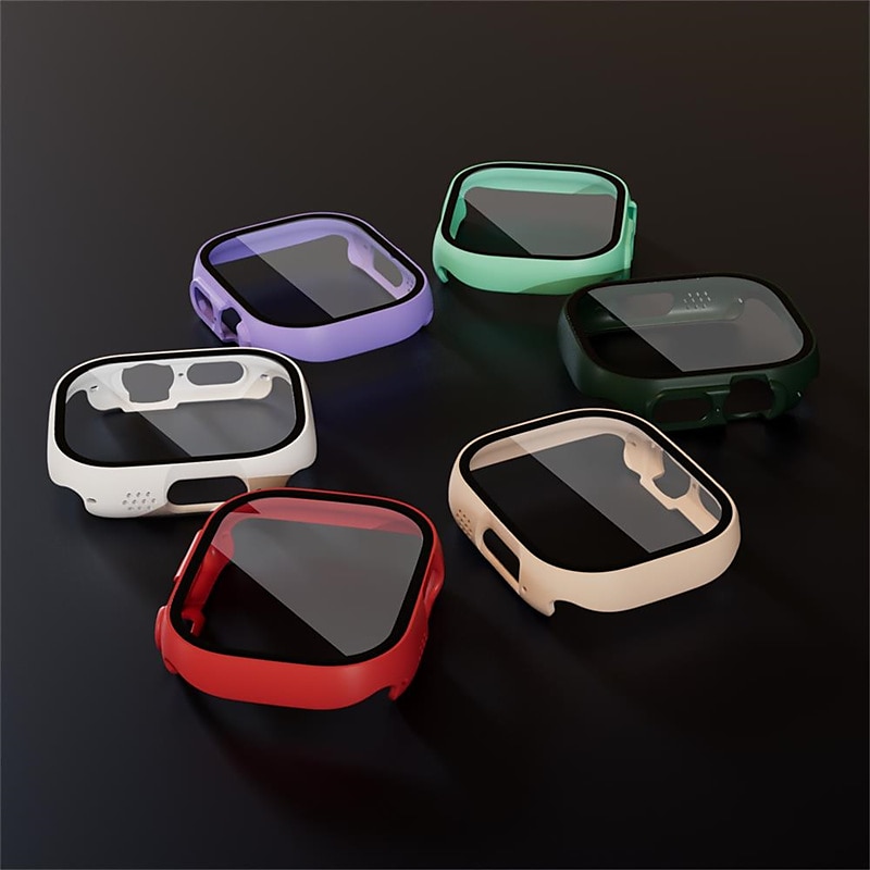 2025年 スクリーンプロテクター付き時計ケース と互換性があります Apple Watch Ultra 49mm / Series 8 7 41mm 45mm / Series 6 5 4 SE 40mm 44mm / Series 3 2 1 38mm 42mm 耐衝撃 ハードPC 腕時計 カバー コレクション – $10.99 –P5