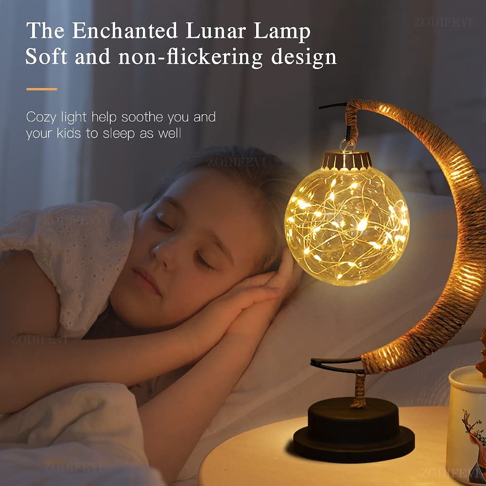 Lâmpada lunar encantada lâmpada de lua led para crianças luz noturna lâmpada de galáxia pendurada lâmpada de lua lua mágica presente de lembrança de luz noturna para decoração de casa (lâmpada de lua) de 2025 por $18.49 –P3
