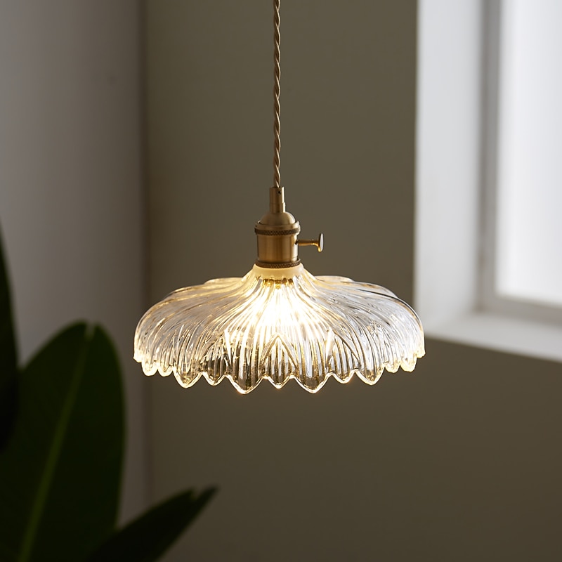 Luz pingente led mini pingente de vidro cobre luz pendurada no teto com sombra recortada de vidro pingente de vidro transparente iluminação para quarto sala de jantar cozinha de 2025 por $205.99 –P7