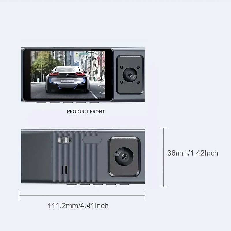 3 Channel Dash Cam Front And Rear Inside 1080P Dash IR Night Vision Loop Recording Car DVR Camera With 3 Inch IPS Screen 3 Cameras Car Dashcam 2025 - $91.99 –P9