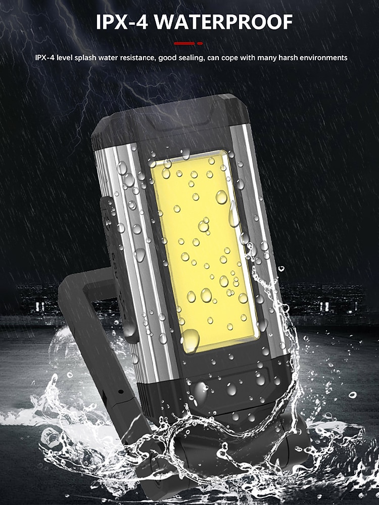 cob work light usb перезаряжаемый супер яркий светодиодный фонарик портативный фонарь для кемпинга с хвостовым магнитом водонепроницаемый регулируемый фонарь 2026 - $27.99 –P4