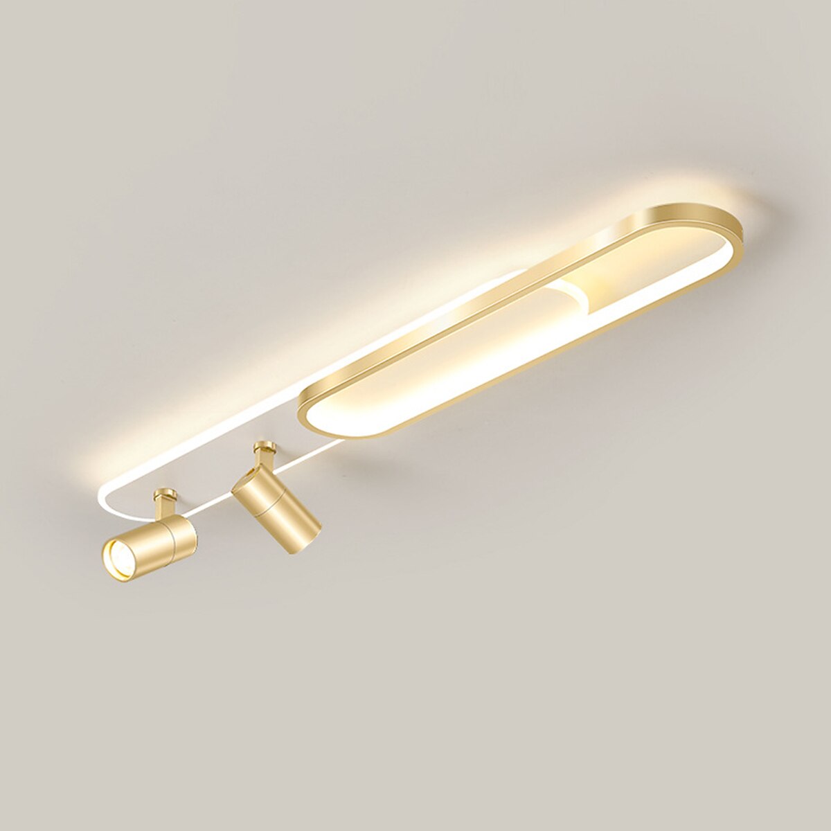 מנורת תקרה LED מודרנית 1-2 מנורת מסלול מנורת sotlight 80 ס"מ 100 ס"מ מנורת תקרה גיאומטרית ניתנת לעמעום שלט רחוק סלון חדר שינה מטבח פינת אוכל מנורת ac220v 2026 - $264.59 –P1
