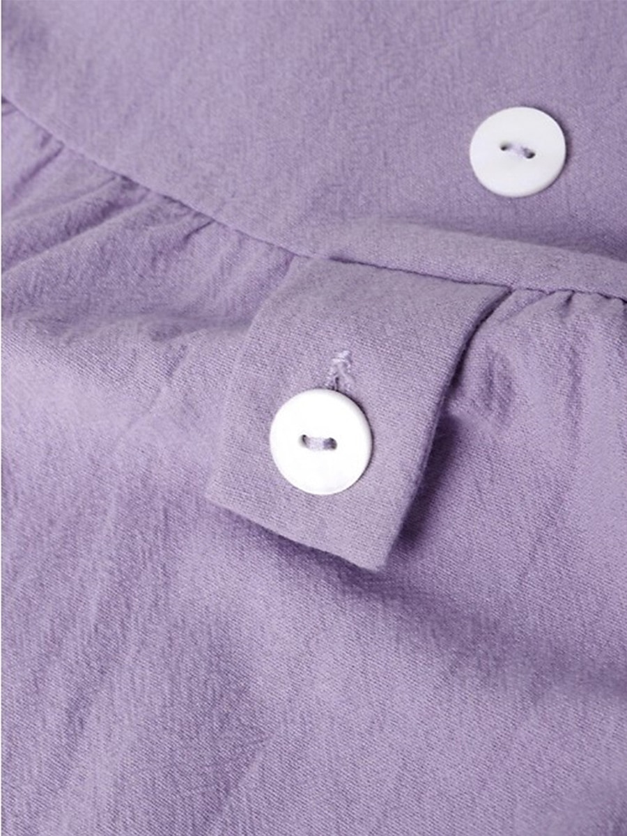 Women's White Purple Green Summer Midi Dress Linen-Inspired Dresses Smock Dress Solid Basic Casual Daily Loose Fit Crew Neck 2025 - $26.99 –P8