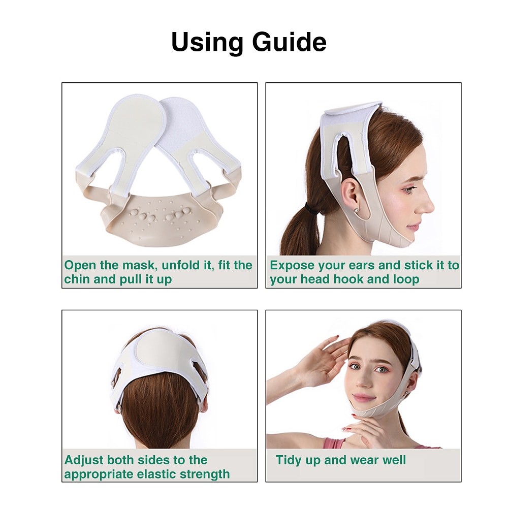 Silicone V Shape Bandage Face Lift Up Slimming Mask Belt Anti Wrinkle Reduce Double Chin Band V Face Chin Cheek Strap 2025 - $17.99 –P5