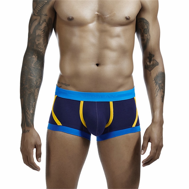 Men's 1 PC Boxers Underwear Briefs Brief Underwear Print Spandex Polester / Cotton Blend Washable Comfortable Graphic Prints Low Rise Black White 2025 - $10.49 –P8