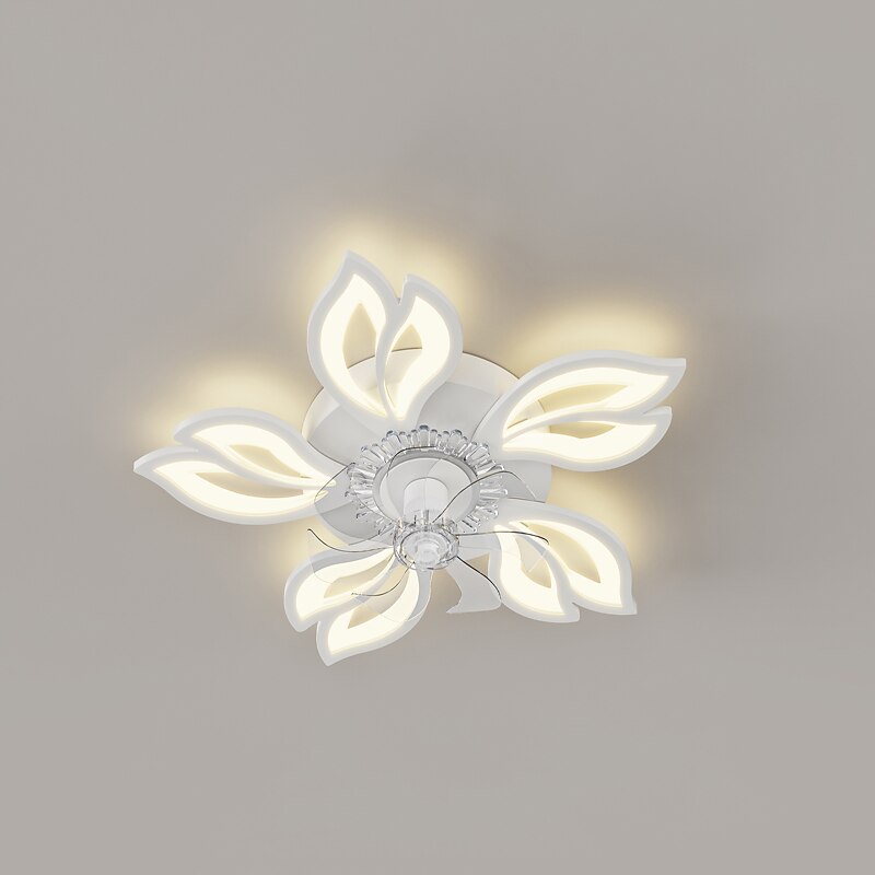 LED Ceiling Fans Dimmable with Remote Contral Flower Design Flush Mount Ceiling Lamp Acrylic Lampshade Chandelier Bedroom Living Room 2025 - $259.09 –P4