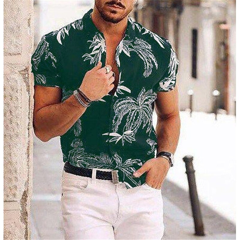 dark green hawaiian shirt