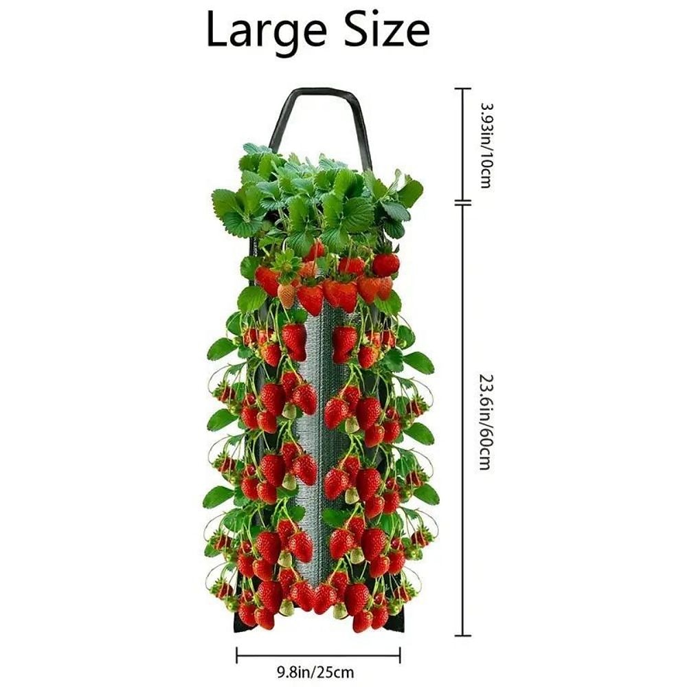 bolsa de cultivo de fresa colgante, bolsa de cultivo de fresa con 8 agujeros para tomate de fresa y pimiento bolsa de cultivo de tomate al revés, bolsa de cultivo de verduras, suministros de jardinería 2025 - $8.99 –P2