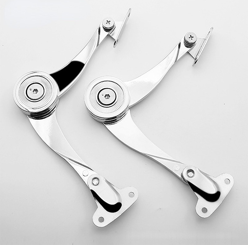 2 stk hydrauliske tilfeldig stoppede hengsler kjøkkenskapdør justerbar polert hengsel møbler løfte opp klaff stag støtte hardware 2025 - $20.99 –P3