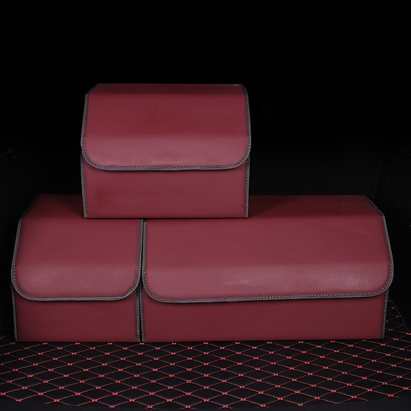 Car Trunk Organizer Box Large Capacity Auto Multiuse Tools Storage Bag Stowing Tidying Leather Folding For Emergency Storage Box 2025 - $24.99 –P8
