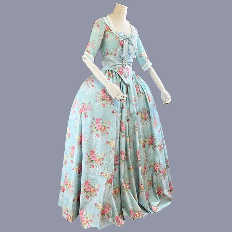 Rokokoo Viktoriaaninen Vintage mekko Tanssiaismekko Tanssiaispuku Maria Antonietta Morsius Naamiaispuku Naisten Kuninkaallinen Naamiaiset Karnevaali Juhla Häät Aikuisten Leninki 2026 - $136.99 –P5