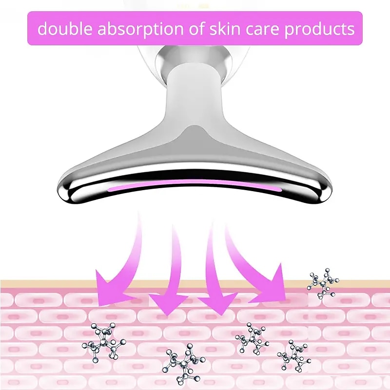 EMS Thermal Neck Lifting And Tighten Massager Electric Microcurrent Smooth Wrinkle Tool LED Photon Face Beauty Device Perfect Birthday Gift For Mother Girls Women 2025 - $58.99 –P3