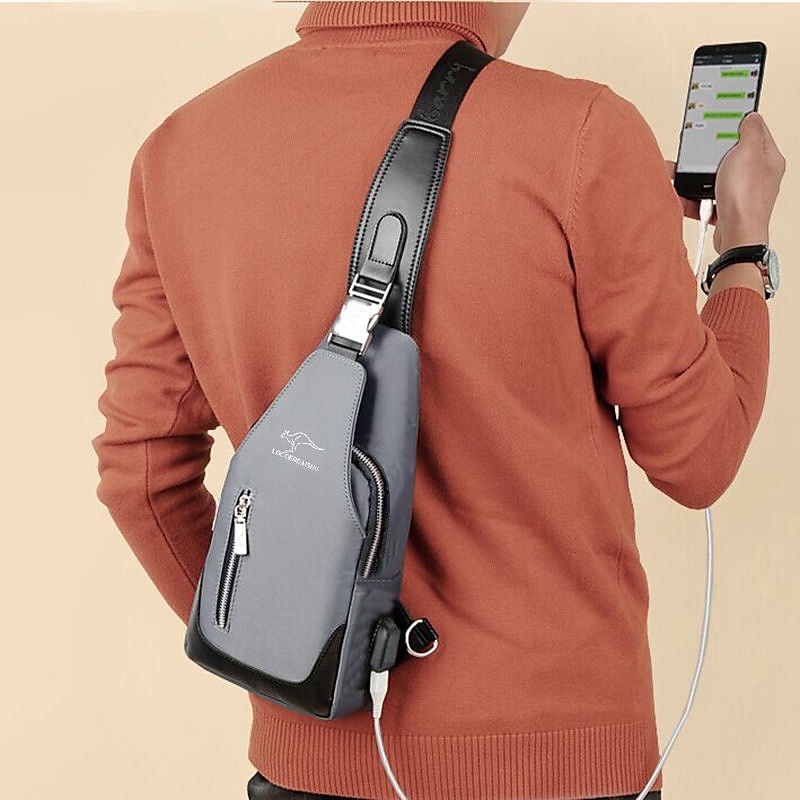 Men's Chest Bag Fashion Korean Style Casual Sports Water Proof Oxford Chest Crossbody Bags for Men Shoulder Messenger Bag 2025 - $25.99 –P5