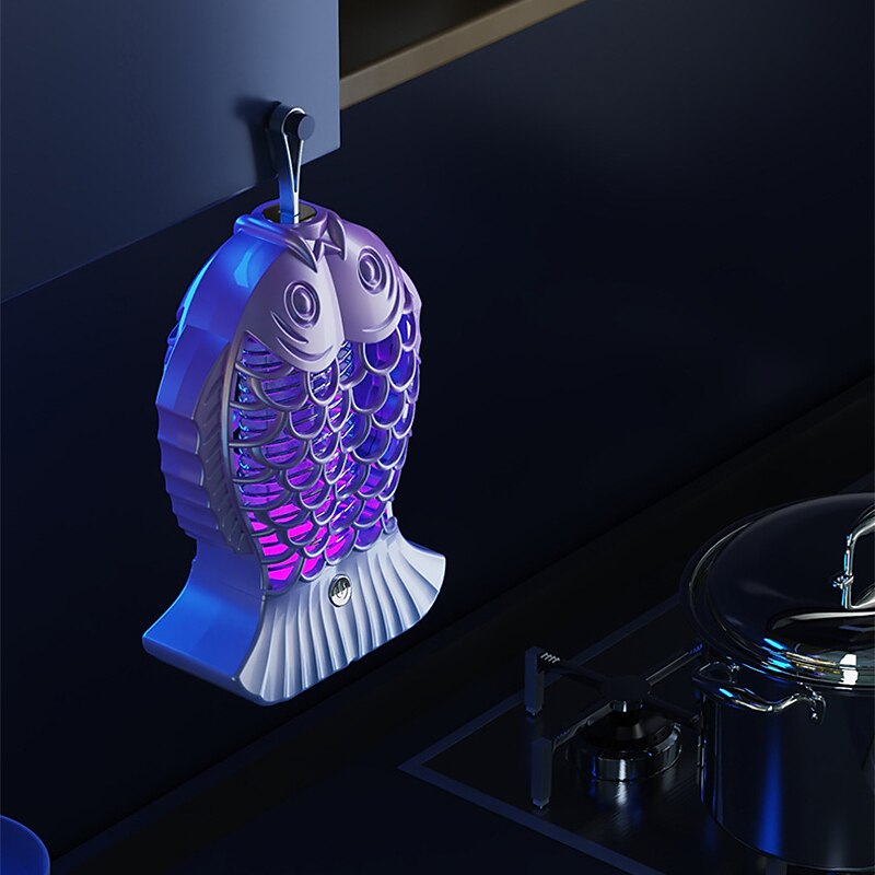 Lámpara uv recargable para matar insectos, lámpara eléctrica silenciosa para matar mosquitos, lámpara led usb portátil para matar insectos 2025 - $32.99 –P8