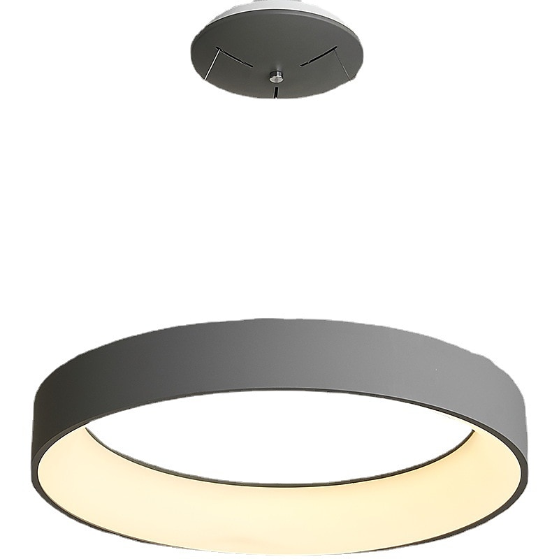 lampada a sospensione a led 45cm design a cerchio ad anello a 1 luce dimmerabile in pvc lampade a sospensione per camera da letto in stile moderno lussuoso 110-240v solo dimmerabile con telecomando del 2025 a $263.79 –P3