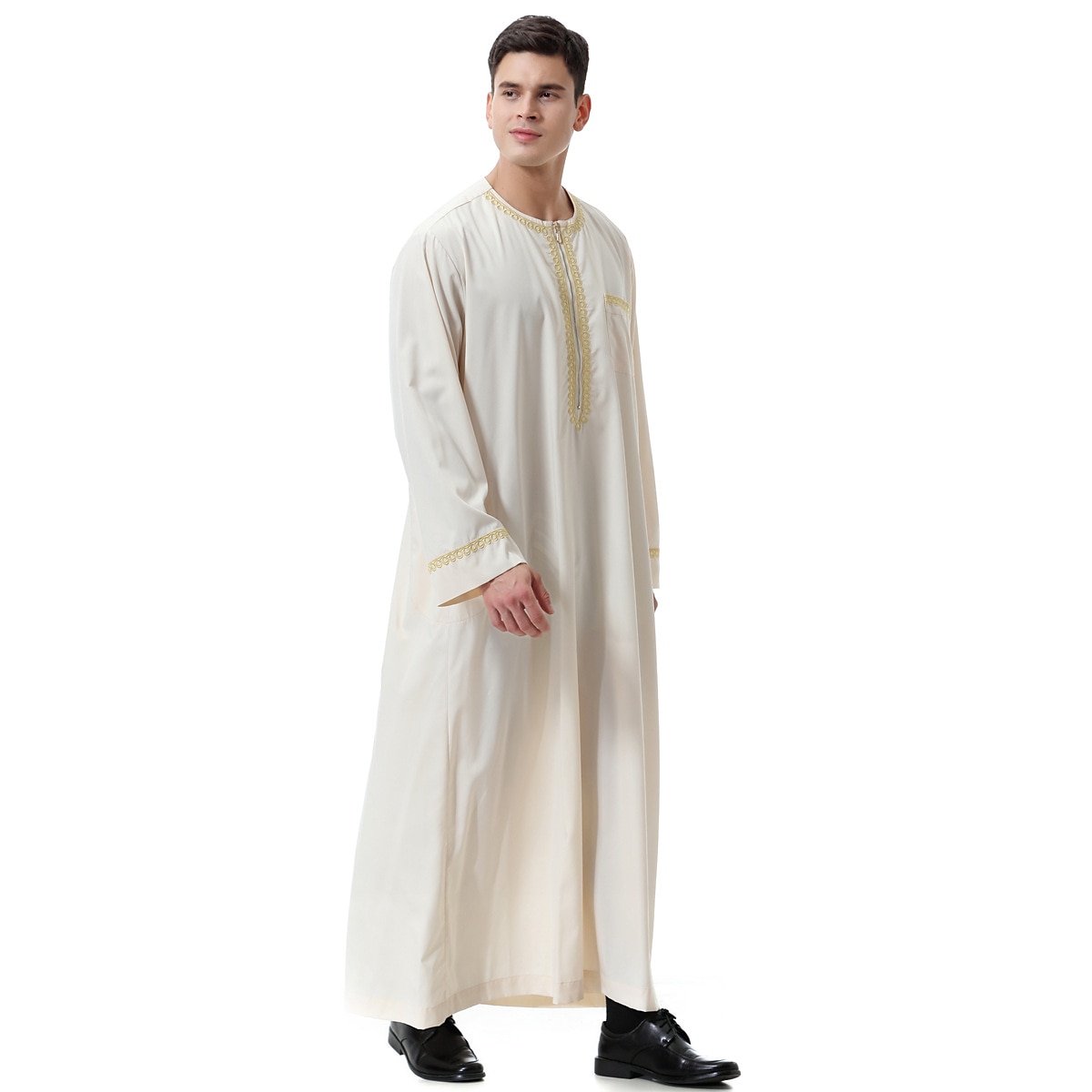 رجالي رداء - روب ثوب / جبة ديني سعودي عربي العربية مسلم رمضان بالغين / قمصان الرضعثوب الراقص 2025 - $48.99 –P4