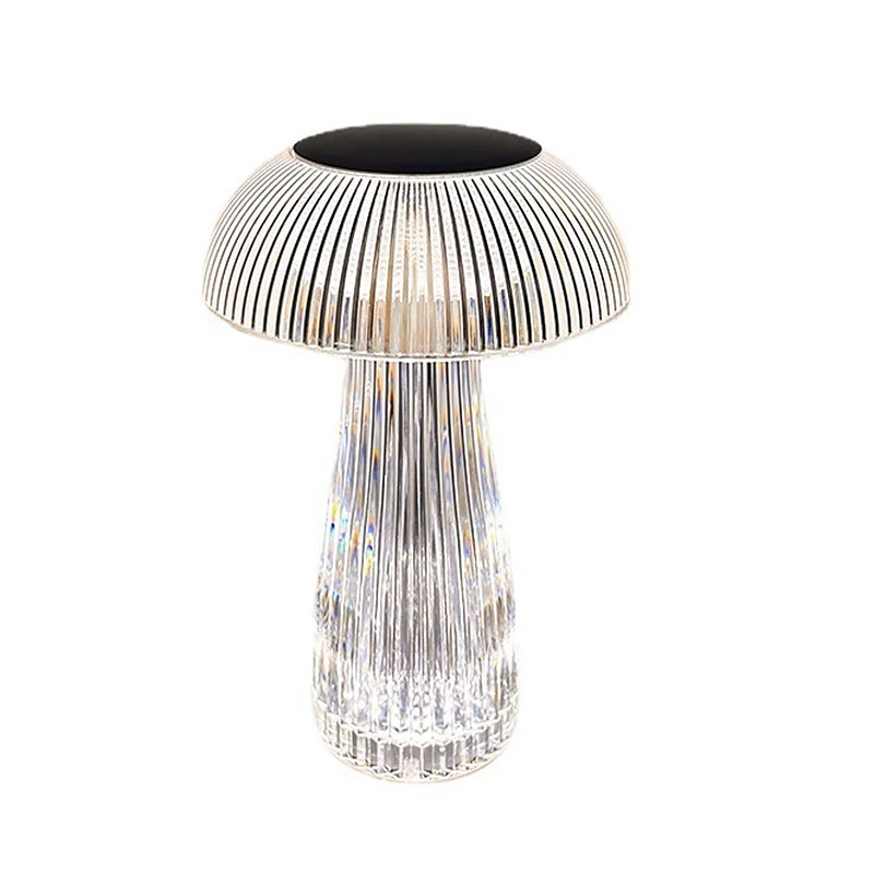 Lámpara de medusas creativa moderna, lámpara de mesa recargable de cristal, luces nocturnas, atenuador táctil de hongo, lámpara rgb, 16 colores para la decoración de la mesita de noche del hogar, 2025 - $39.99 –P12