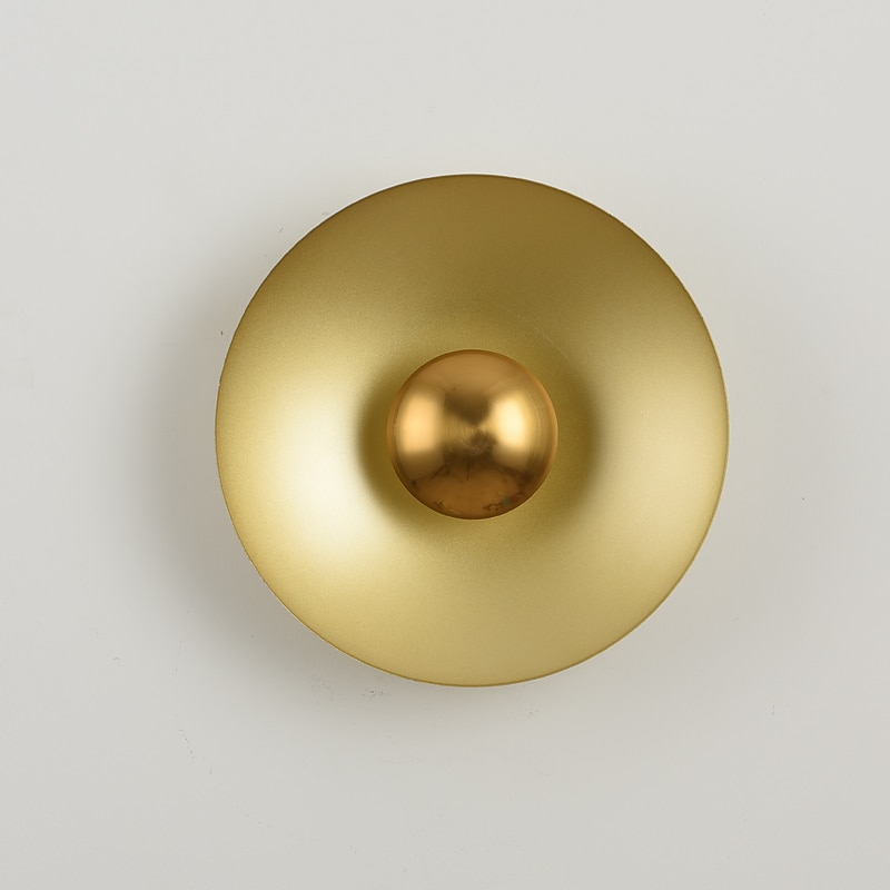innendørs vegglampe led kobber sirkel design stue soverom metall vegglamper 3000k e26 vegglampe for soverom bad 2025 - $116.99 –P9