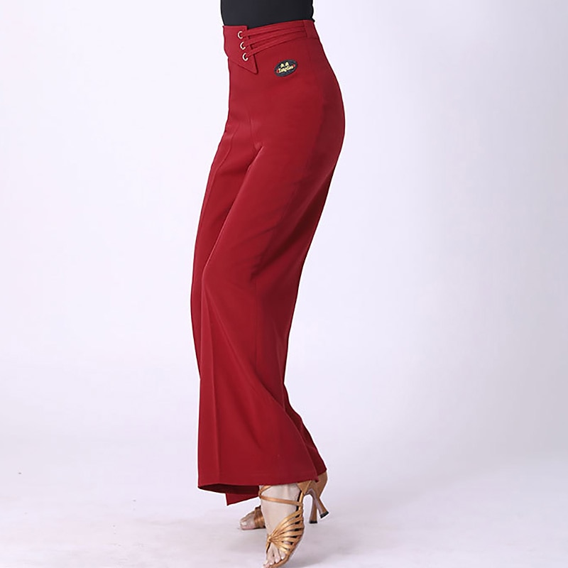 Balli latino-americani Balli da sala Pantaloni Colore Puro A fantasia Per donna Prestazioni Addestramento Alto Elastene del 2026 a $47.99 –P3