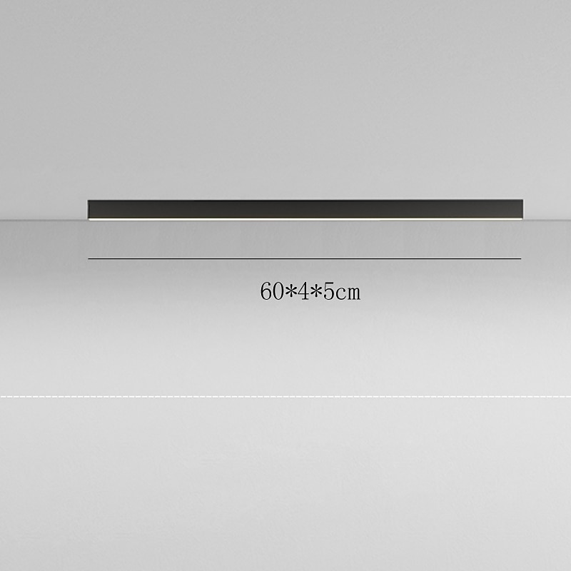 plafoniera a led dimmerabile 60cm 80cm line design plafoniere in metallo acrilico per soggiorno ufficio 110-240v del 2025 a $97.99 –P9