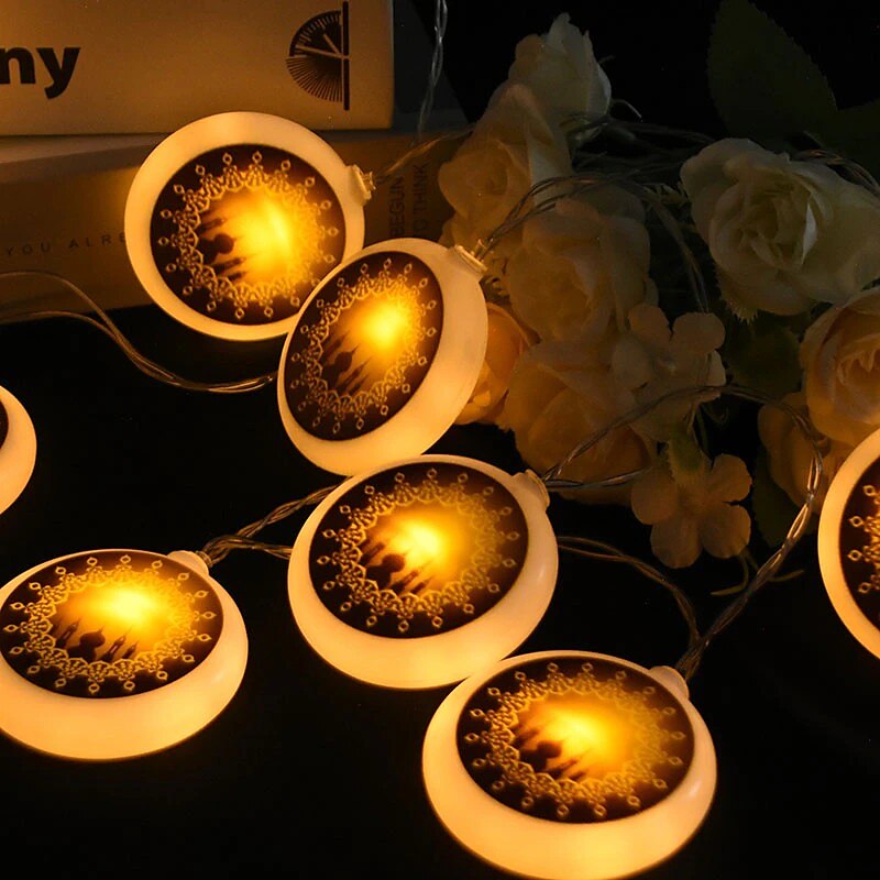 ramadan dekorasjoner lys eid mubarak led string lys 3m 20led måne stjerne slott ramadan dekorasjon til hjemmet hajj ramadan kareem eid al adha eid lanterne gave 2025 - $9.49 –P12