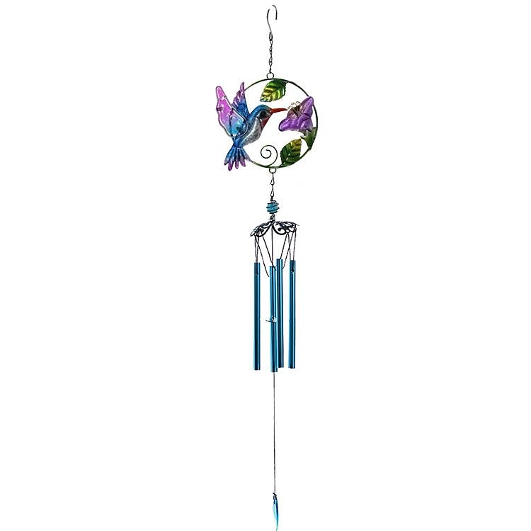 1pc Kingfisher Glass Painted Wind Chime Outdoor Handicraft Hanging Ornament For Window Balcony Garden Decor 16x78cm/6.3''x30.7'' 2025 - $11.99 –P5