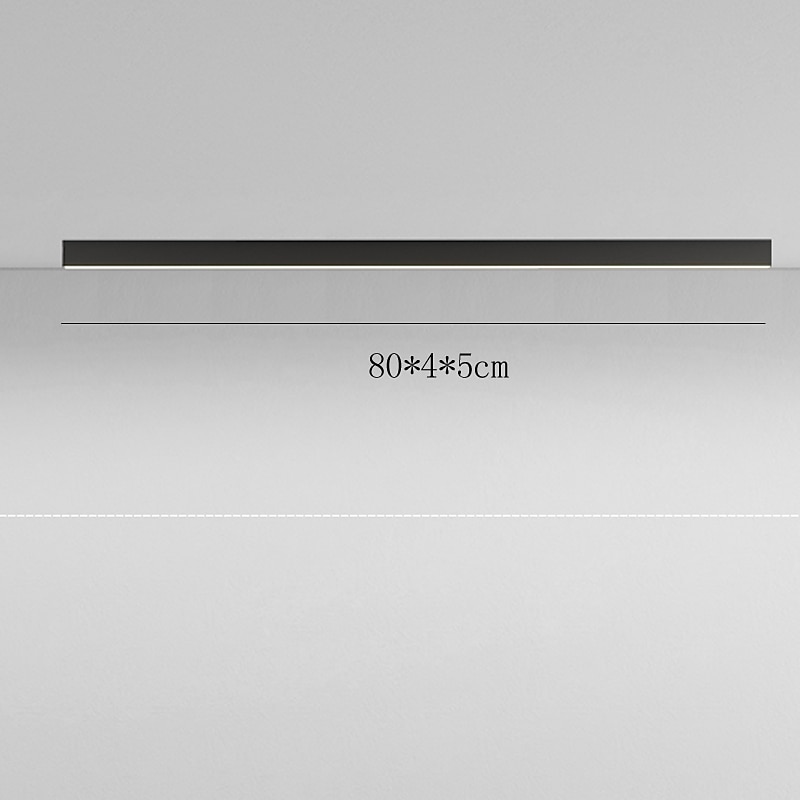 plafoniera a led dimmerabile 60cm 80cm line design plafoniere in metallo acrilico per soggiorno ufficio 110-240v del 2025 a $97.99 –P10