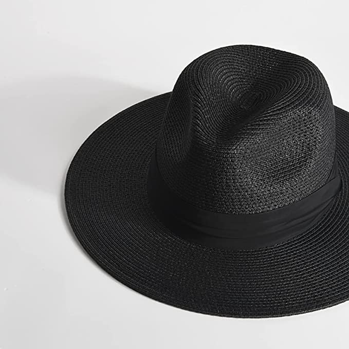 1 pcs Womens Mens Wide Brim Straw Panama Hat Fedora Summer Beach Sun Hat  Straw Hat for Women 2026 - $18.49 –P14