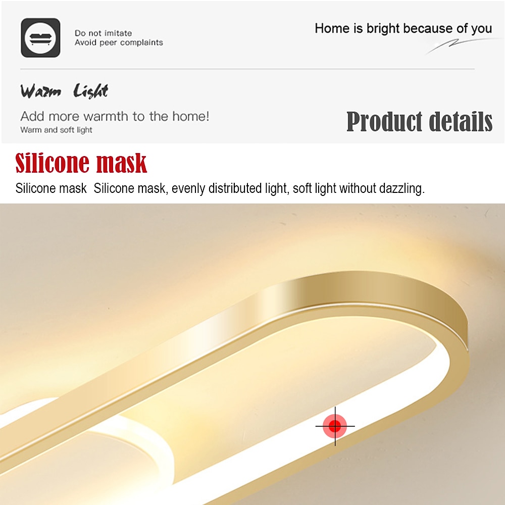 Modern LED Ceiling Lamp 1-2 Lamp Track Lamp Sotlight 80cm 100cm Geometric Ceiling Lamp Dimmable Remote Control Living Room Bedroom Kitchen Dining Room Lamp AC220V 2026 - $264.59 –P6