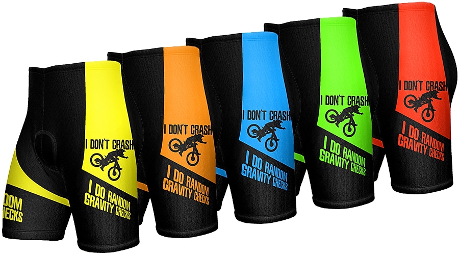 Herren Radunterhose Radhose Fahhrad Gepolsterte Shorts / Gämse Unten MTB Mountain Rennrad Sport Graphic 3D-Pad Atmungsaktiv Schnelltrocknend Feuchtigkeitsableitung Gelb Rot Polyester Spandex 2025 - $21.99 –P1