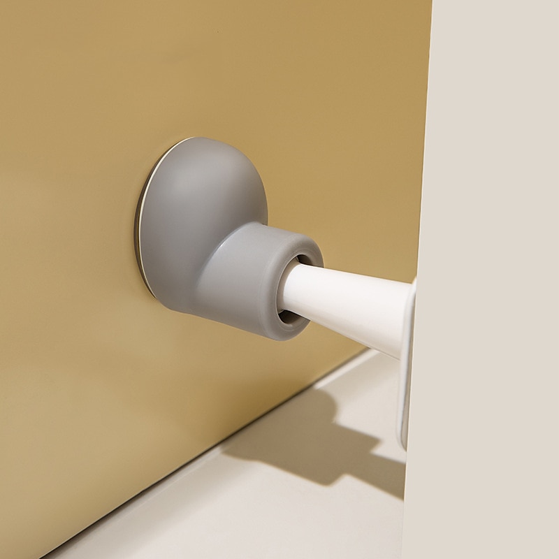 Opritor de ușă anti-coliziune Opritor de ușă creativ din silicon Opritor de ușă superior de toaletă fără perforare Opritor de ușă de toaletă nou silențios 2025 - $9.99 –P7