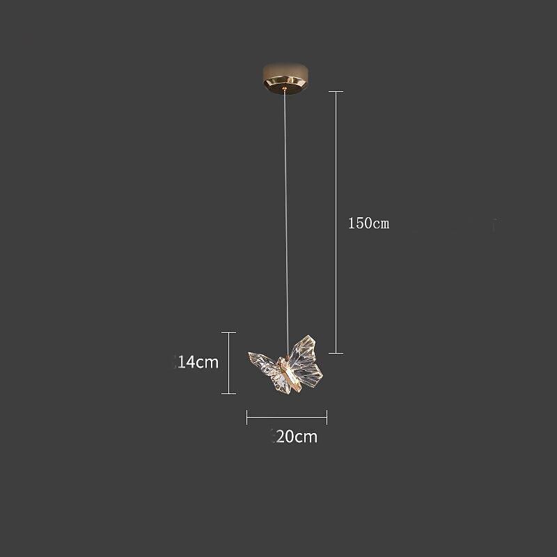 led pendentif lumière chambre île éclairage moderne acrylique pendentif luminaires papillon conception idéal pour îlot de cuisine cuisine éclairage chambre suspension de 2025 ? $118.99 –P1