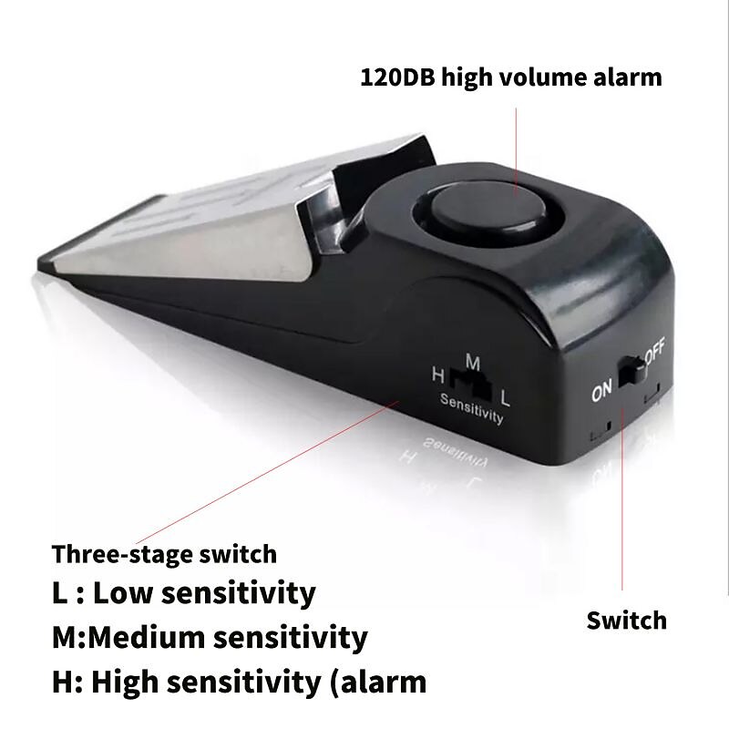 2025年 1/2 個ミニ警報ドア停止警報 120db 家庭用に最適くさび形ストッパーアラートセキュリティシステムブロックブロッキングシステム  コレクション – $10.99 –P4