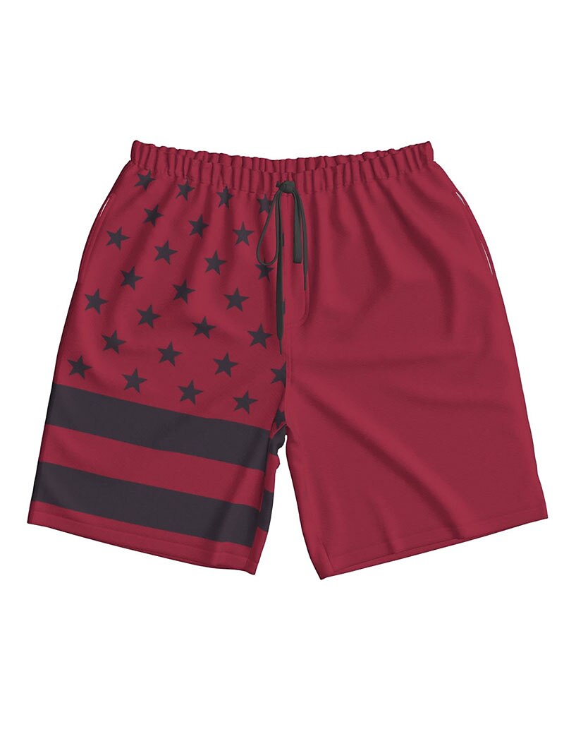 Herr Grafiska tryck Landsflagga Badshorts Boardshorts Medium Midja Hawaiisk Boho Ledigt Dagligen Helgdag Snörning med meshfoder Elastisk midja Designer Kläder 2025 - $19.99 –P12
